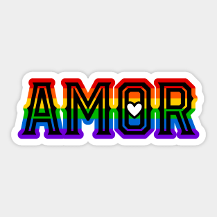 Amor Pride Rainbow Sticker